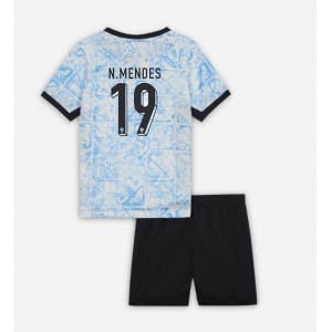 Fotbalové Dres Portugalsko Nuno Mendes #19 Dětské Venkovní Oblečení ME 2024 Krátký Rukáv (+ trenýrky)